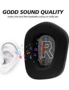 Almohadillas de Reemplazo Logitech G733 G335 Auriculares Gaming Negro 2