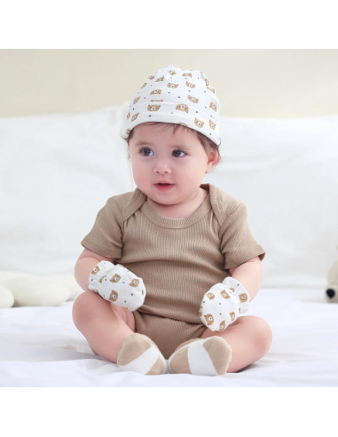 Conjunto de Gorros, Manoplas y Calcetines Ruliby 0-6 meses