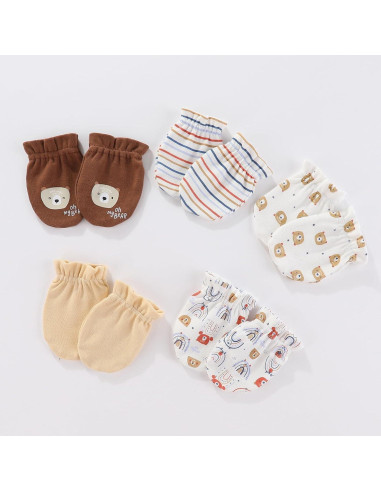Conjunto de Gorros, Manoplas y Calcetines Ruliby 0-6 meses