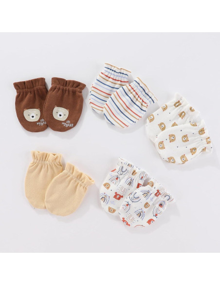 Conjunto de Gorros, Manoplas y Calcetines Ruliby 0-6 meses