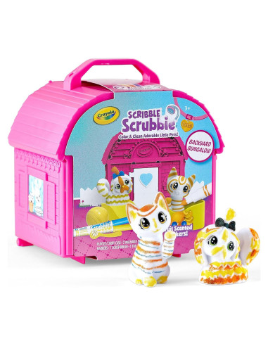Crayola Scribble Scrubbie Bungalow de Patio con 2 Mascotas