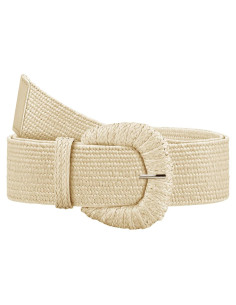 Cinturón Elástico de Paja Tejida para Mujeres - Boho - S
