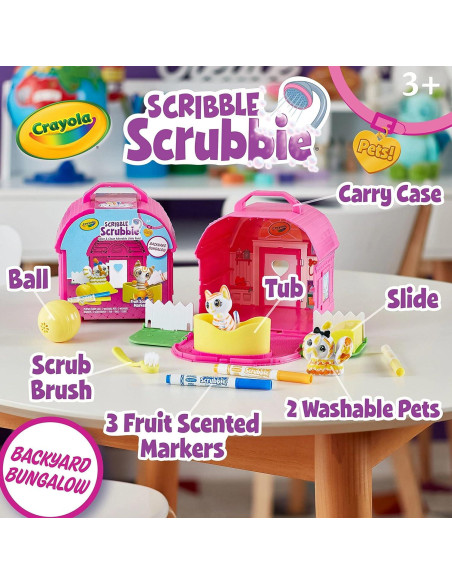 Crayola Scribble Scrubbie Bungalow de Patio con 2 Mascotas