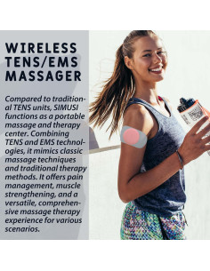 Masajeador TENS Inalámbrico SIMUSI Rosa - 18 Modos y Control APP 2
