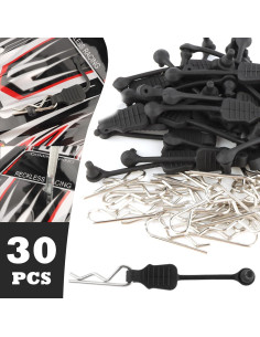 30 Clips de Carrocería RC 1.2mm GDOOL + Perforador 2