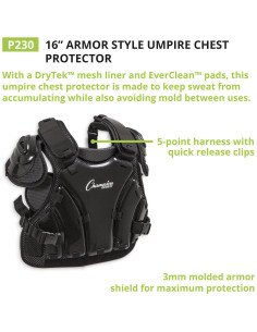 Protector de Pecho para Árbitro Champion Sports 40.64 cm Negro 2