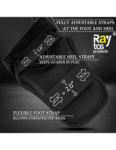 Protectores de Espinillas Raytos para Muay Thai y MMA - Mediano