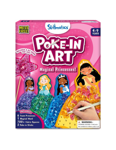 Kit de Manualidades Skillmatics Poke-in Art Princesas Mágicas