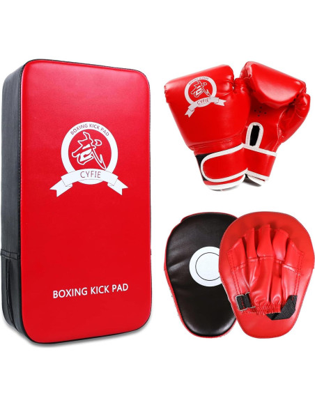 Set de Boxeo 3 en 1 SEISSO para Niños - Guantes y Almohadilla