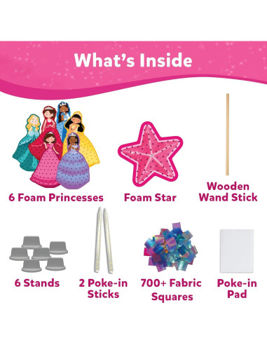 Kit de Manualidades Skillmatics Poke-in Art Princesas Mágicas
