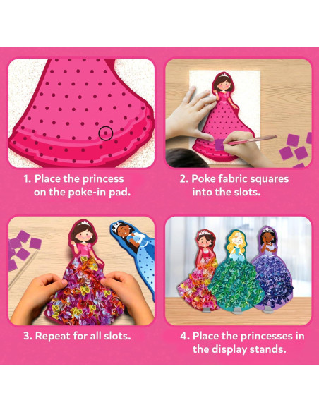 Kit de Manualidades Skillmatics Poke-in Art Princesas Mágicas Kit de Manualidades Skillmatics Poke-in Art Princesas Mágicas