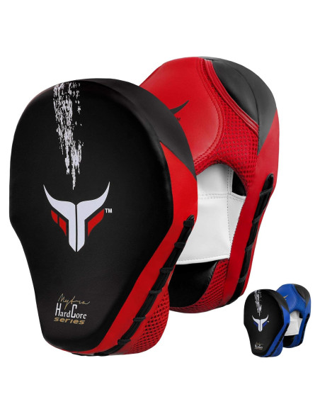 Almohadillas de Boxeo Mytra Fusion Curvadas Negro/Rojo
