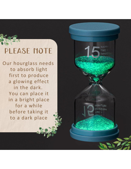 Paquete de 9 Temporizadores de Arena Luminosa Relaxweex