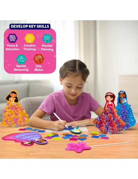 Kit de Manualidades Skillmatics Poke-in Art Princesas Mágicas Kit de Manualidades Skillmatics Poke-in Art Princesas Mágicas