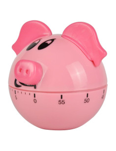 Temporizador Mecánico RileyFine WG013 Cerdito Rosa 60 Min