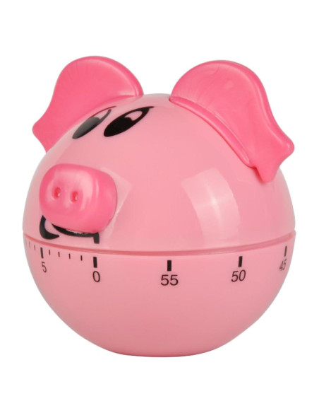 Temporizador Mecánico RileyFine WG013 Cerdito Rosa 60 Min