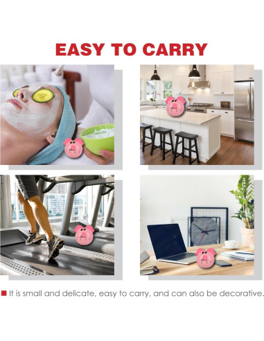 Temporizador Mecánico RileyFine WG013 Cerdito Rosa 60 Min