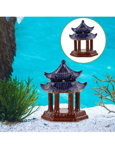 Estatua Mini Pagoda Cerámica Balacoo 10x7.5 cm Decoración