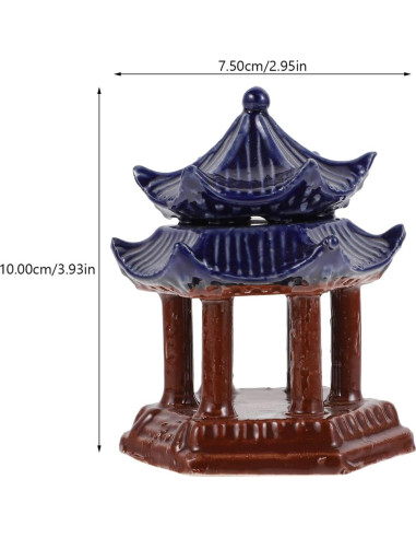Estatua Mini Pagoda Cerámica Balacoo 10x7.5 cm Decoración