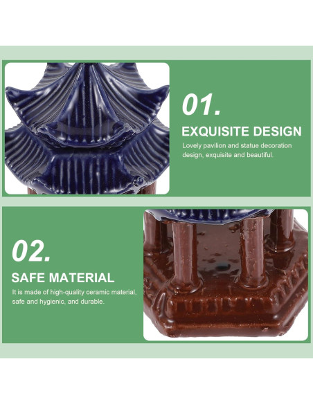 Estatua Mini Pagoda Cerámica Balacoo 10x7.5 cm Decoración