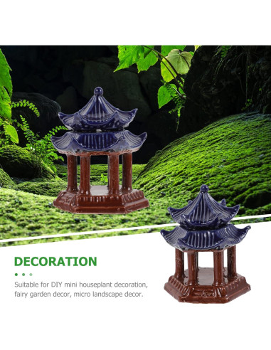 Estatua Mini Pagoda Cerámica Balacoo 10x7.5 cm Decoración