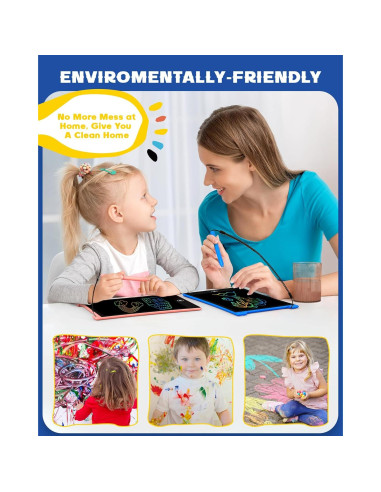 Tableta de Escritura LCD Bravokids 8.5" Colorida para Niños