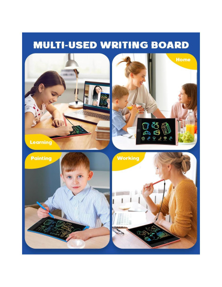 Tableta de Escritura LCD Bravokids 8.5" Colorida para Niños