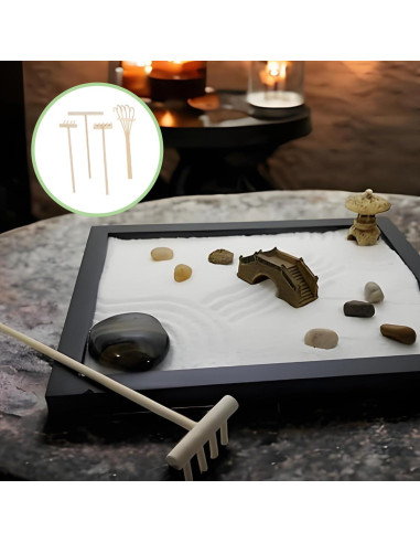 Mini Rastrillos de Arena Zen HX YUEGOUHUI - Paquete de 4