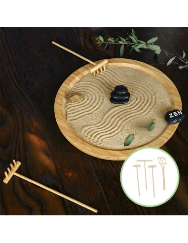 Mini Rastrillos de Arena Zen HX YUEGOUHUI - Paquete de 4