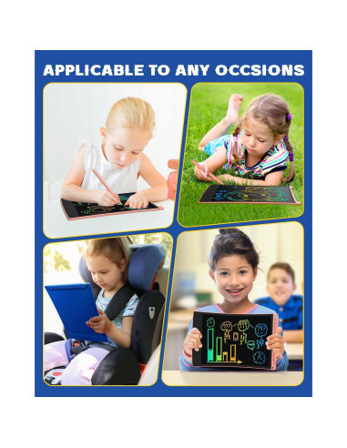 Tableta de Escritura LCD Bravokids 8.5" Colorida para Niños
