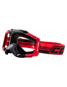 Gafas de Moto Castle X Stage Blackout Rojo con Lente Clara