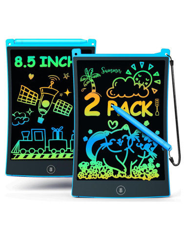 Tableta de Escritura LCD Bravokids 8.5" Azul - 2 Paquete