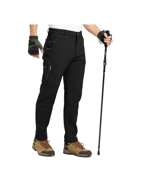 Pantalones de Nieve Impermeables TBMPOY para Hombre 34 Negro