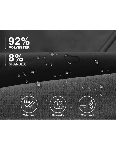 Pantalones de Nieve Impermeables TBMPOY para Hombre 34 Negro