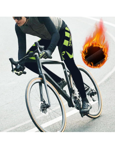 Pantalones de Ciclismo Sponeed para Hombre 4D Térmicos Verde