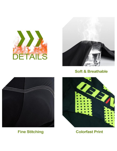 Pantalones de Ciclismo Sponeed para Hombre 4D Térmicos Verde