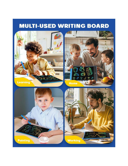 Tableta de Escritura LCD Bravokids 8.5" Azul - 2 Paquete