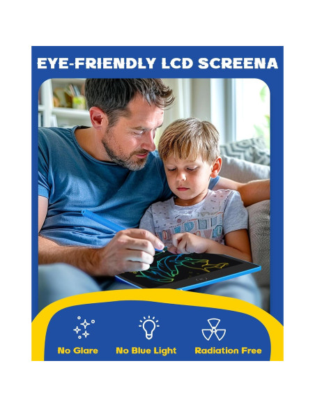 Tableta de Escritura LCD Bravokids 8.5" Azul - 2 Paquete