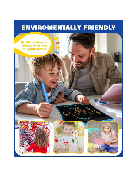 Tableta de Escritura LCD Bravokids 8.5" Azul - 2 Paquete