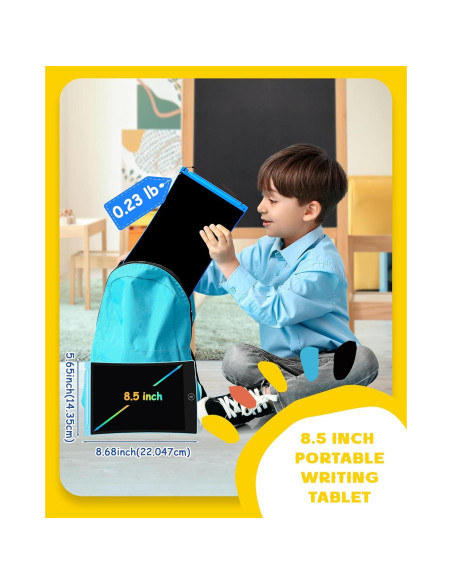 Tableta de Escritura LCD Bravokids 8.5" Azul - 2 Paquete