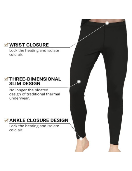 Conjunto Térmico de Ropa Interior HEROBIKER para Hombres 3 Piezas