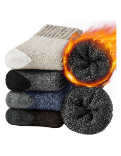 Calcetines térmicos de lana J-BOX para hombres - 4 pares invierno
