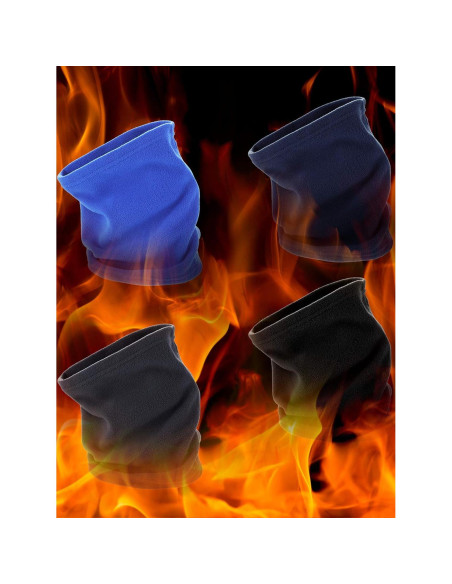 Tatuo 4 Piezas Calentador de Cuello Forro Polar Multifuncional