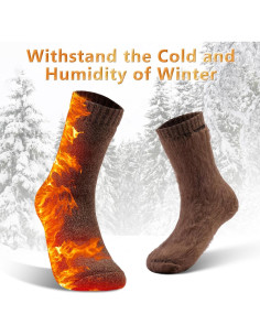 Calcetines Térmicos HUGSWEET para Hombres - 4 Paquetes Multicolor 2