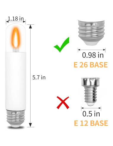 Bombillas LED Efecto Llama HEWA-Tech T9 2 Modos E26 2 Piezas