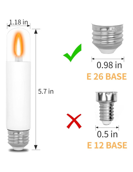 Bombillas LED Efecto Llama HEWA-Tech T9 2 Modos E26 2 Piezas
