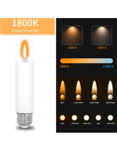 Bombillas LED Efecto Llama HEWA-Tech T9 2 Modos E26 2 Piezas