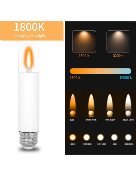 Bombillas LED Efecto Llama HEWA-Tech T9 2 Modos E26 2 Piezas