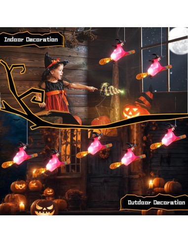 Luces de Halloween SOONEEDEAR 4 PCS Brujas Flotantes LED