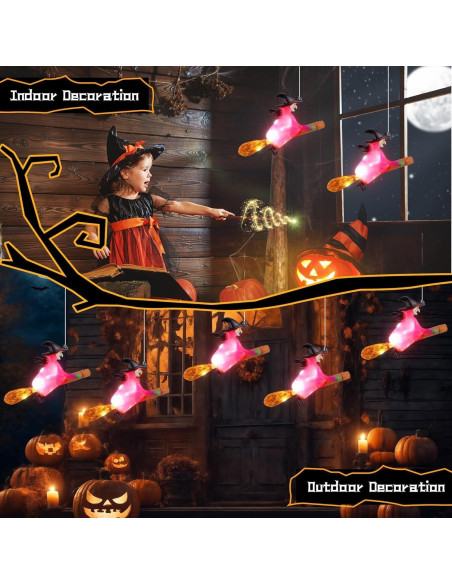 Luces de Halloween SOONEEDEAR 4 PCS Brujas Flotantes LED